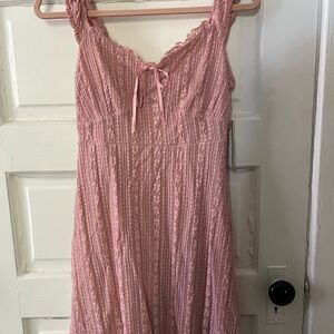 No Boundaries Blush Lace Dress